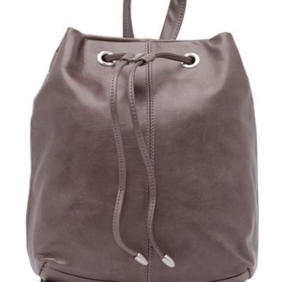 HOBO Taupe Leather Backpack - Picture 1 of 4
